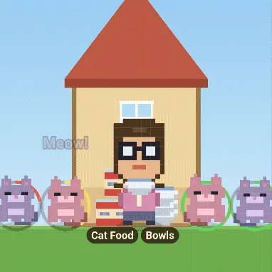 Game where you play a grandma feeding neighborhood cats, and if you don't get to them in time they explode.