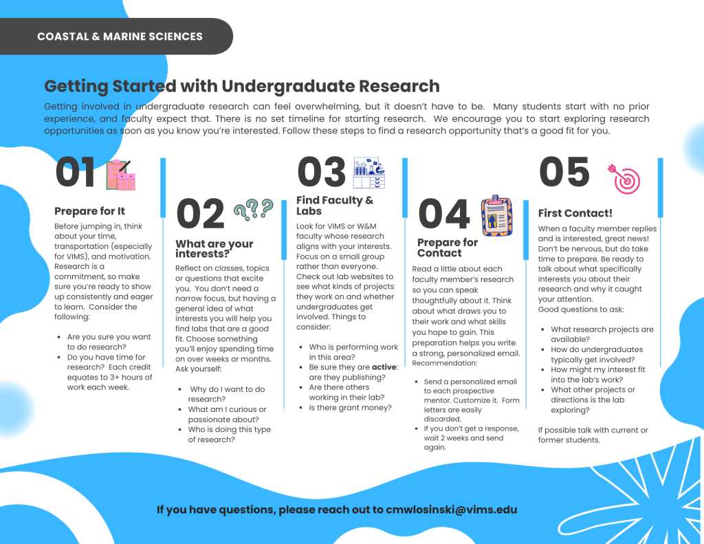 A visual guide for the text featured on our Undergraduate Research page.